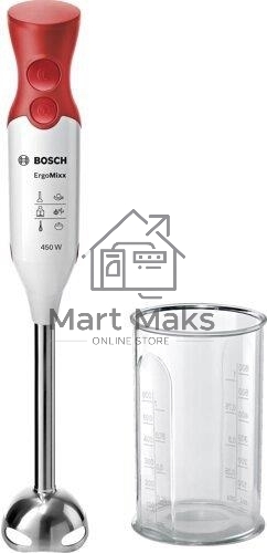 Блендер погружной Bosch MSM64110 450Вт белый/красный