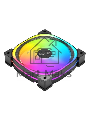 Вентилятор для корпуса PCCooler EF120 ARGb черный, 120 мм, 1500 об/мин, 25.7 дБ, 4 pin