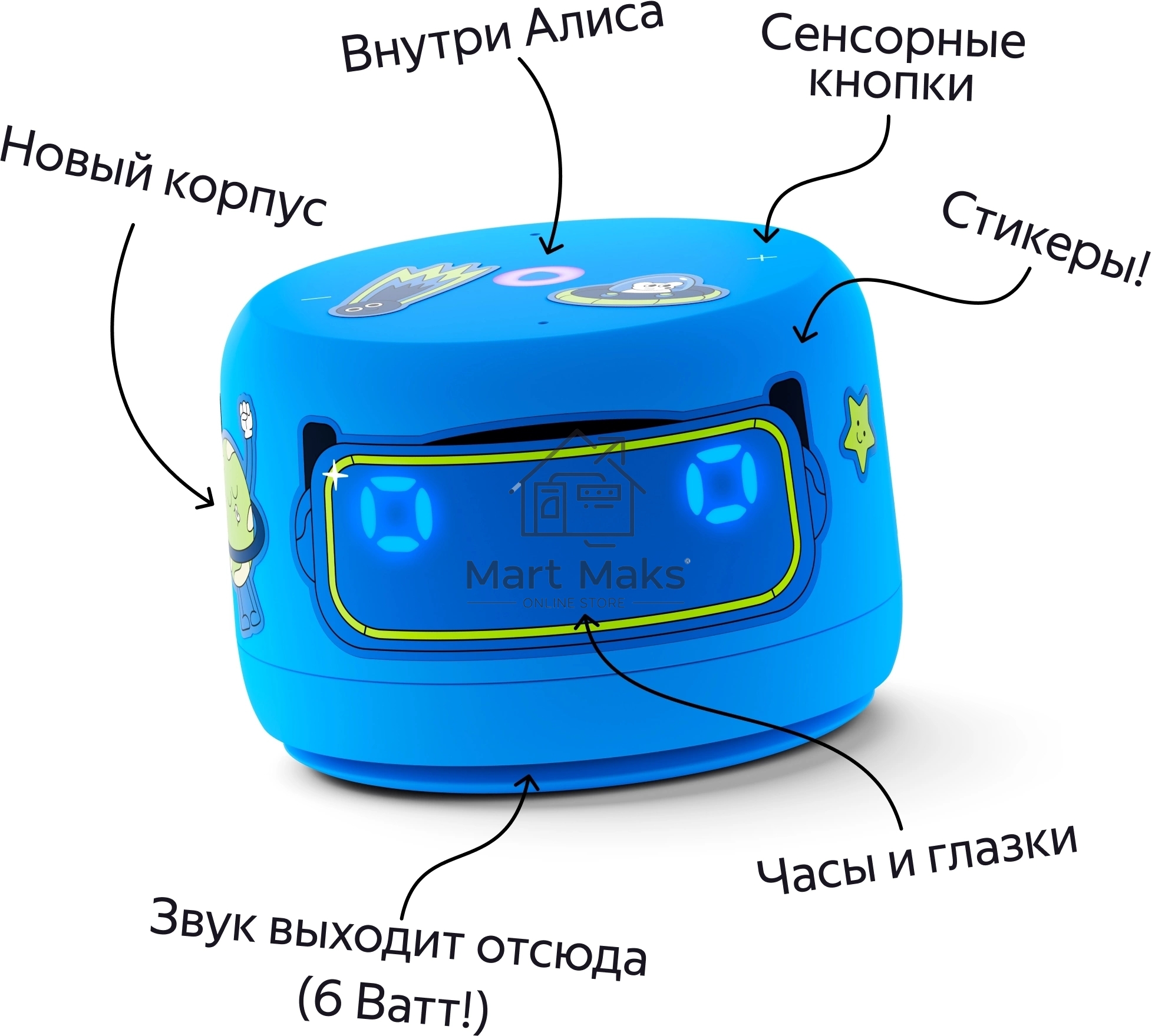 Умная колонка YANDEX YNDX-00026BLU SPEAKER LITE 2 BLUE