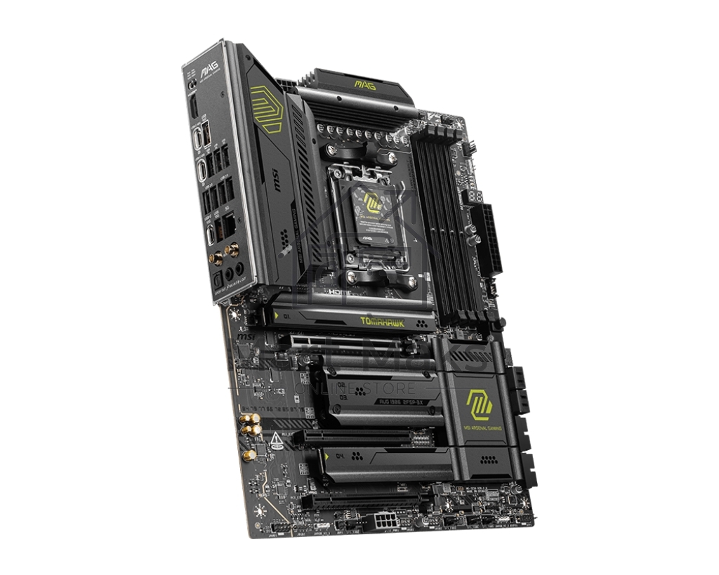 Материнская плата MSI MAG X870E TOMAHAWK WIFI, AM5, AMD X870, 4xDDR5, 4xSATA, 4xM.2, 1xPCI-E 5.0 x16, 1xPCI-E 4.0 x4, 1xPCI-E 3.0 x1, 1xHDMI, 2xUSB Type-C, 1x5Gb LAN, 2xUSB-A 3.2 Gen 2, 3xUSB-A 3.2 Gen 1, 4xUSB-A 2.0, 7.1, Wi-Fi 7, ATX