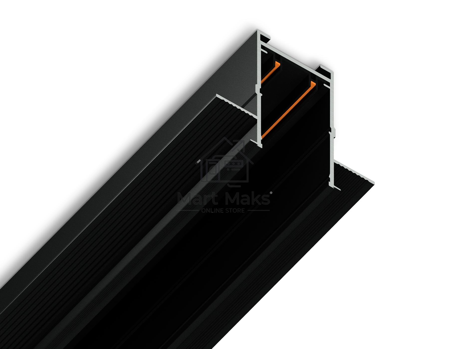 Шинопровод встраиваемый Ambrella light GL1012 BK черный IP20 220V 3000*62.5*56