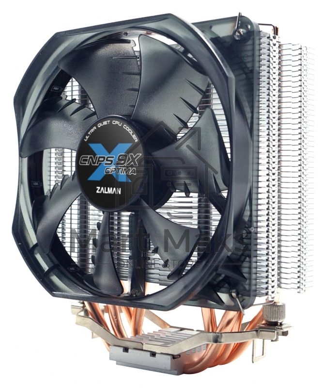 Кулер для процессора Zalman CNPS9X OPTIMA серебристый/черный, 120 мм, алюминий/медь, 1500 об/мин, 26 дБ, 4 pin, 180 Вт, 156 мм