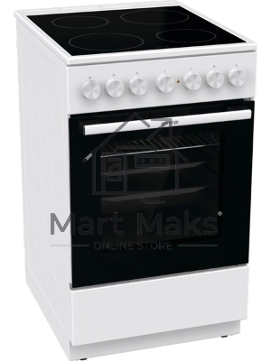 Плита электрическая Gorenje GEC5B41WG белый, конфорок 4 электрических, духовка 62 л, 50 см x 85 см x 59.4 см
