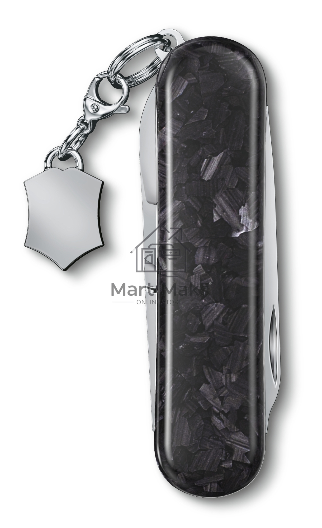 Нож перочинный Victorinox Classic Brilliant Carbon (0.6221.90) 58мм 5 функций черный/серебристый подар.коробка