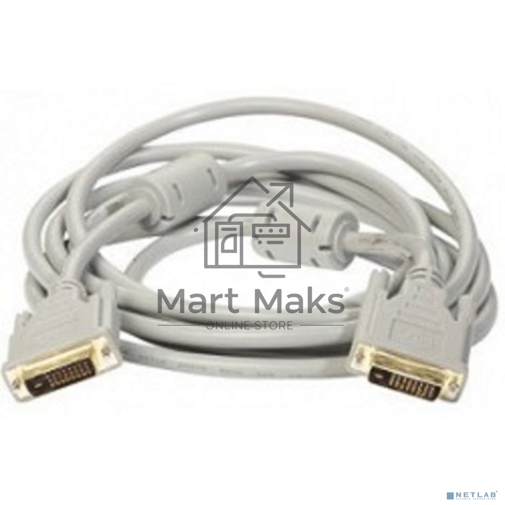 Кабель Exegate EX191095RUS DVI dual link (25M-25M) 3м Exegate, 2 фильтра, позолоченные контакты