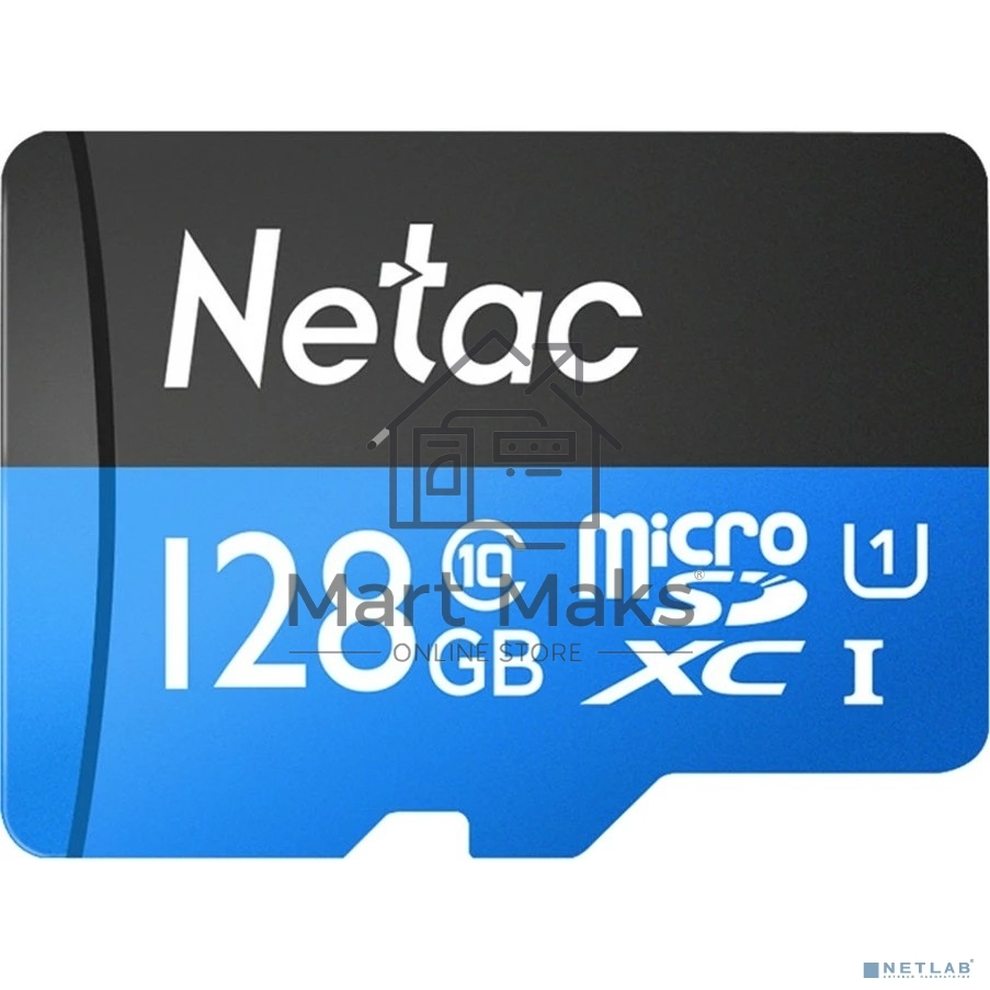 Флеш-Карта NeTac P500 Standard MicroSDXC 128GB U1/C10 up to 80MB/s, retail pack card only