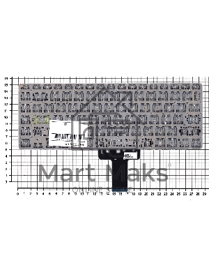 Клавиатура для ноутбука Asus K413JA серебристая