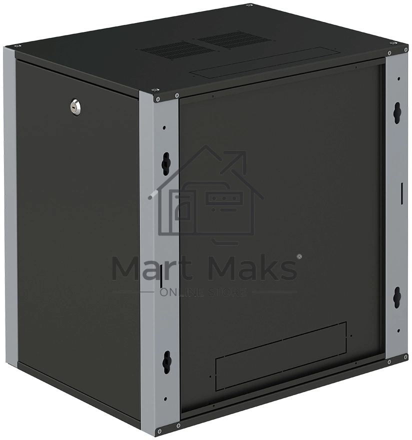 Шкаф коммутационный Sysmatrix (WP 6409.920 ) настенный 9U 600x450мм пер.дв.металл 2 бок.пан. 60кг черный 17кг IP20
