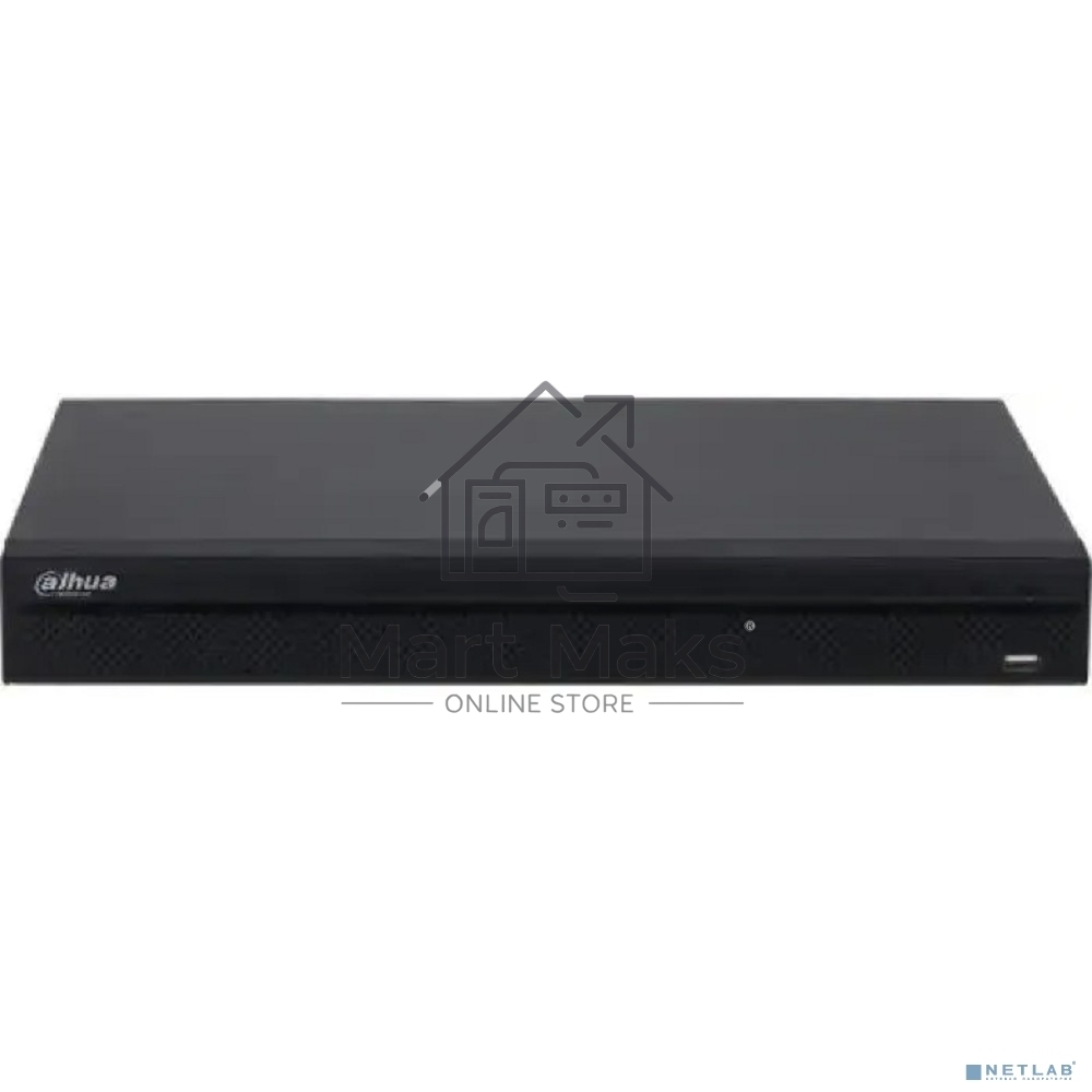Видеорегистратор IP DAHUA 8-канальный 4K и H.265+. Входящий поток до 160Мбит/с; сжатие: H.265+, H.265, H.264+, H.264; разрешение записи до 12Мп; накопители: 2 SATA III до 20Тбайт; воспроизведение: 8кн
