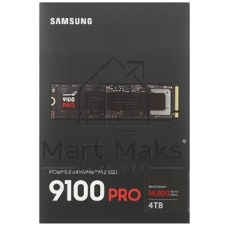 Накопитель SSD 4Tb Samsung 9100 PRO, M.2, PCI-E 5.0 x4, TLC 3D NAND R/W - 14800/13400 Mb/s