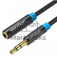 Кабель Vention 3.5 Jack-3.5 Socket 2 m белый круглый 12103