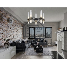 Люстра Ambrella light LH55351/10 BK/CGD/CL черный/золото/прозрачный G9/10 max 30W D550*690