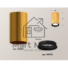 Светильник Ambrella Light XS6327002 PYG/SBK золото желтое полированное/черный песок MR16 GU5.3 (C6327, N6102)