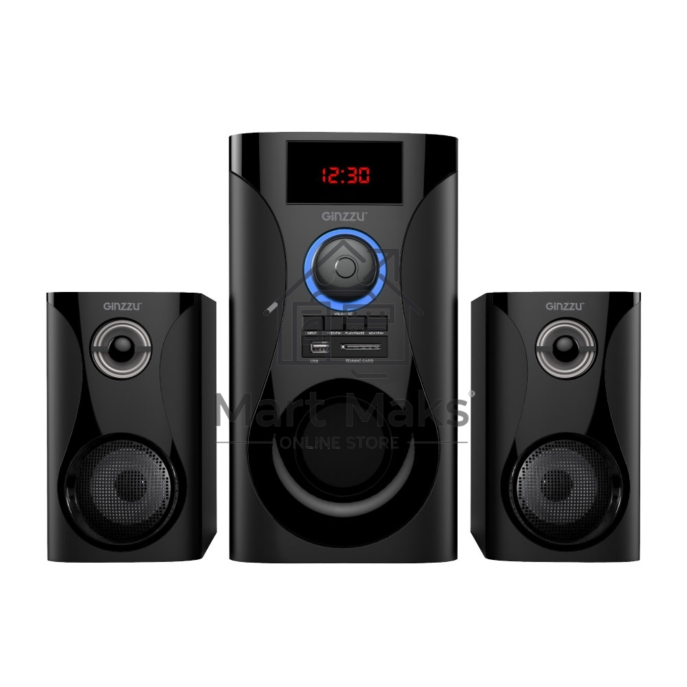 Акустическая система 2.1, 60W/BT/USB/SD/FM/ДУ Ginzzu GM-425