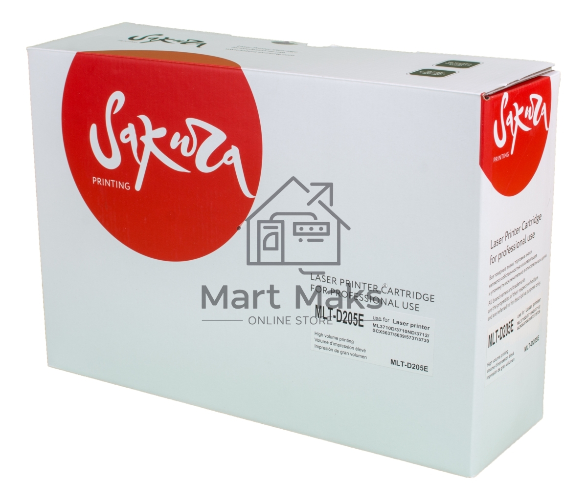 Картридж лазерный Sakura MLTD205E для Samsung ML-3710/3712 SCX-5637/5737/5639/5739, черный, 10000 к.