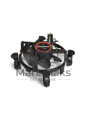 Кулер для процессора ExeGate EE97379 черный, 92 мм, алюминий, 2400 об/мин, 23 дБ, 4 pin, 65 Вт, 60 мм