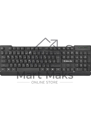 Клавиатура проводная Defender Element HB-190, USB, черный