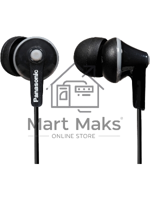 Наушники вкладыши Panasonic RP-HJE125E-K 1.1м черный проводные (в ушной раковине)