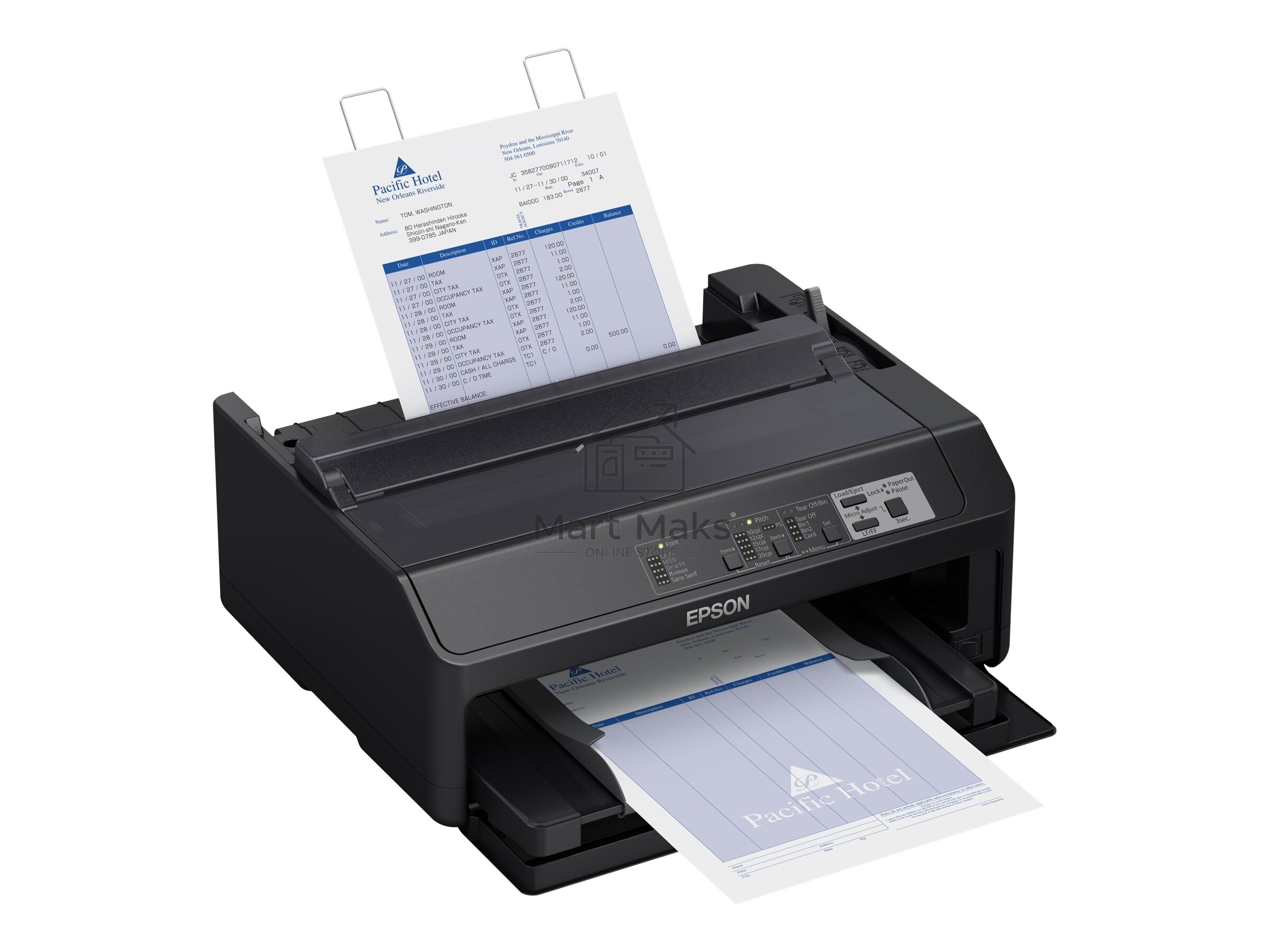 Принтер Epson FX-890II (C11CF37401), матричный A4, 9х2-игольный (80 колонок), высокоскоростной (735 cps), до 6 экземпляров одновременно (1 оригинал + 5 копий), ресурс ленты: 7,5 млн. символов, USB, LPT, для больших объемов печати