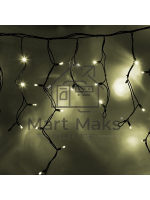 Гирлянда Neon-night Айсикл (бахрома) светодиодный, 5,6 х 0,9 м, черный провод 