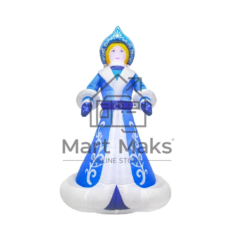 Фигура надувная 3D Neon-night Снегурочка, размер 300см, внутренняя подсветка 9 LED, компрессор с адаптером 12В, IP44