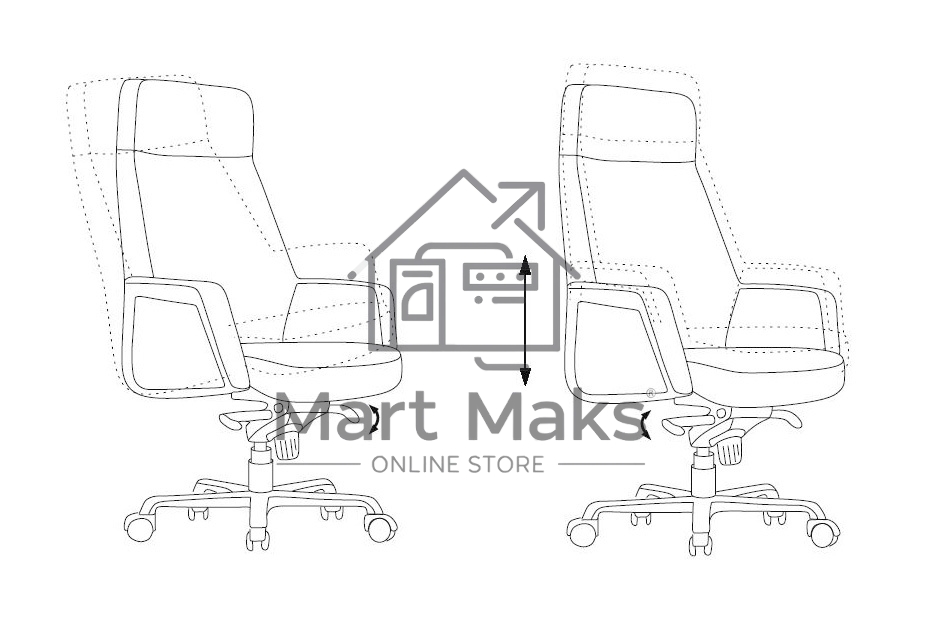 Кресло руководителя Бюрократ _ANTONIO/BLACK черный кожа крестовина алюминий