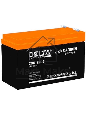 Аккумуляторная батарея Delta CGD 1208 напряжение 12В, емкость 8А·ч (151x65x100мм)