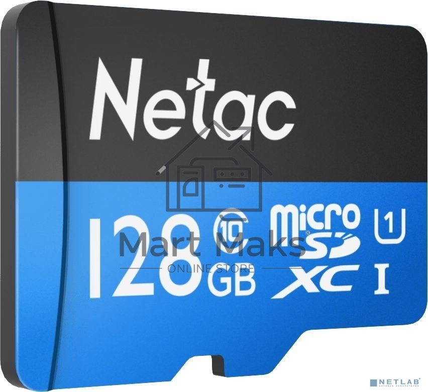 Флеш-Карта NeTac P500 Standard MicroSDXC 128GB U1/C10 up to 80MB/s, retail pack card only