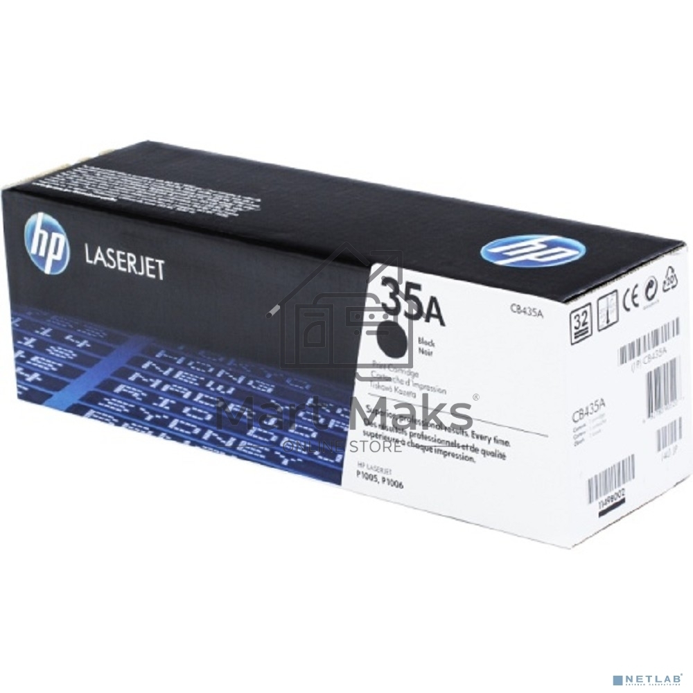 Картридж лазерный HP CB435A черныйдля LJ P1005/P1006 1500стр.