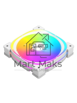 Вентилятор для корпуса PCCooler EF120 ARGb белый, 120 мм, 1500 об/мин, 25.7 дБ, 4 pin