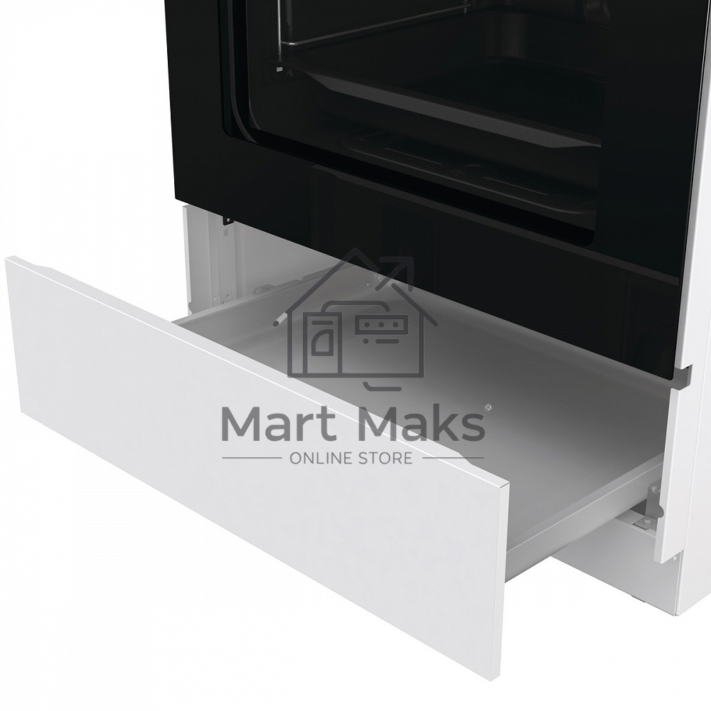 Плита газовая Gorenje GG6A11WF белый, конфорок 4 газовых, духовка 72 л, 60 см x 85 см x 60 см