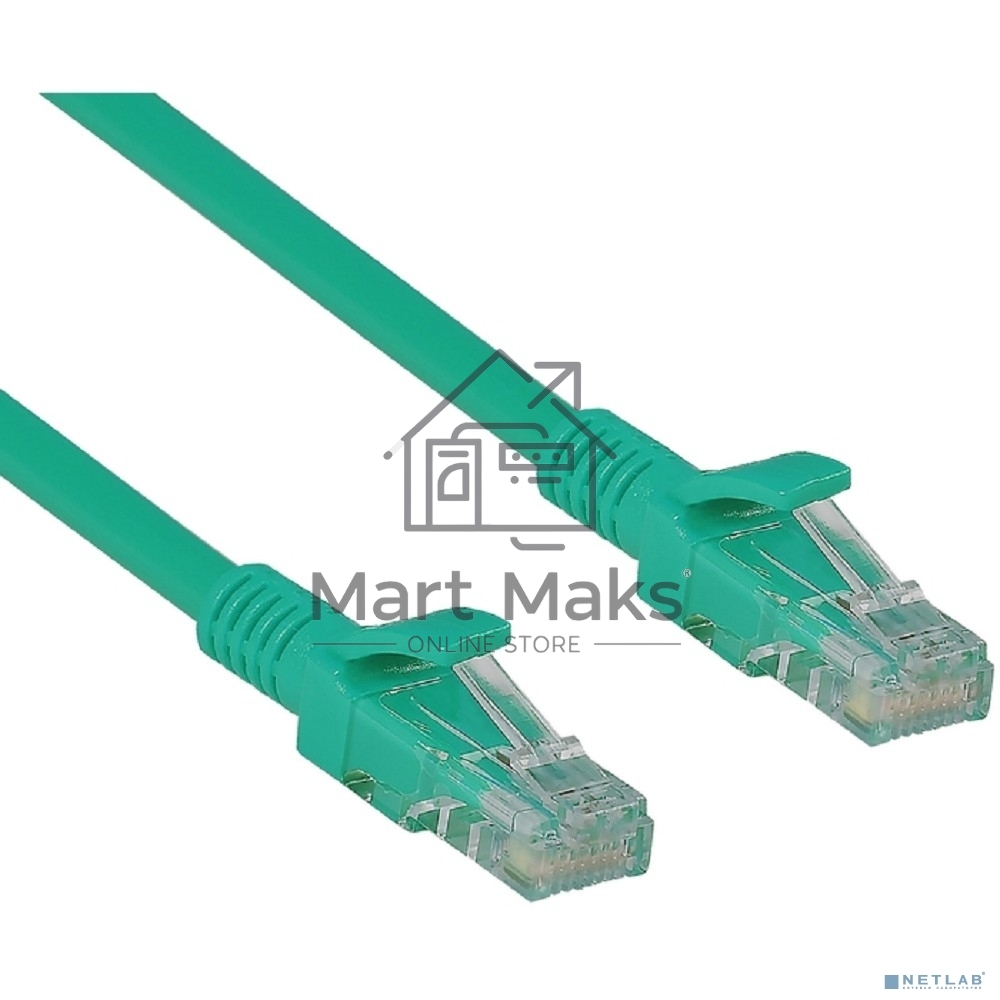 Патч-корд UTP кат. 5e, 0.3м ExeGate зеленый