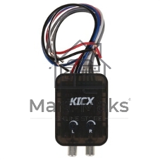 Преобразователь уровня сигнала Kicx HL02MS черный двухканальный (упак.:1шт)