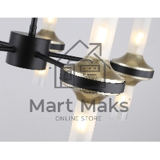 Люстра Ambrella light LH55351/10 BK/CGD/CL черный/золото/прозрачный G9/10 max 30W D550*690