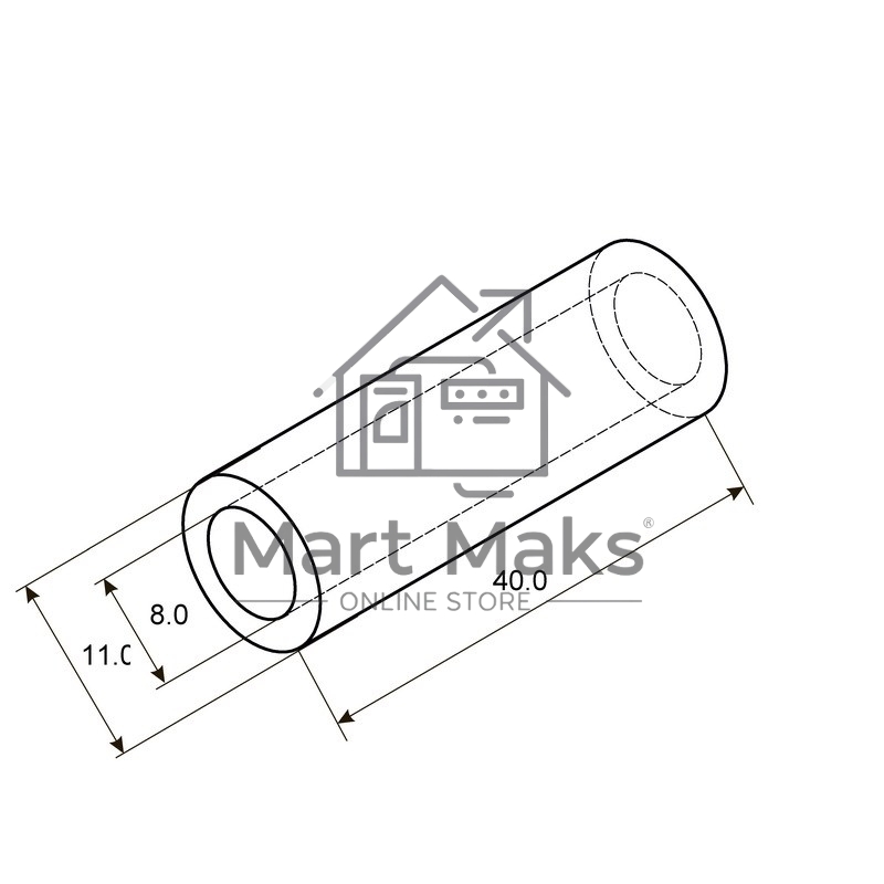 Гильза ГМЛ 25-8 (25 мм² - Ø 8 мм) ГОСТ 23469.3-79 (в упак. 5 шт.) Rexant