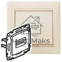 Розетка Legrand 774130 RJ45 Valena 1 выход Кат.5e UTP (слоновая кость) монтаж на захватах