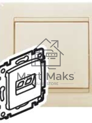 Розетка Legrand 774130 RJ45 Valena 1 выход Кат.5e UTP (слоновая кость) монтаж на захватах