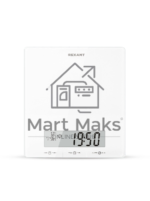 Весы кухонные Rexant 72-1007 белые/стекло/до 5 кг