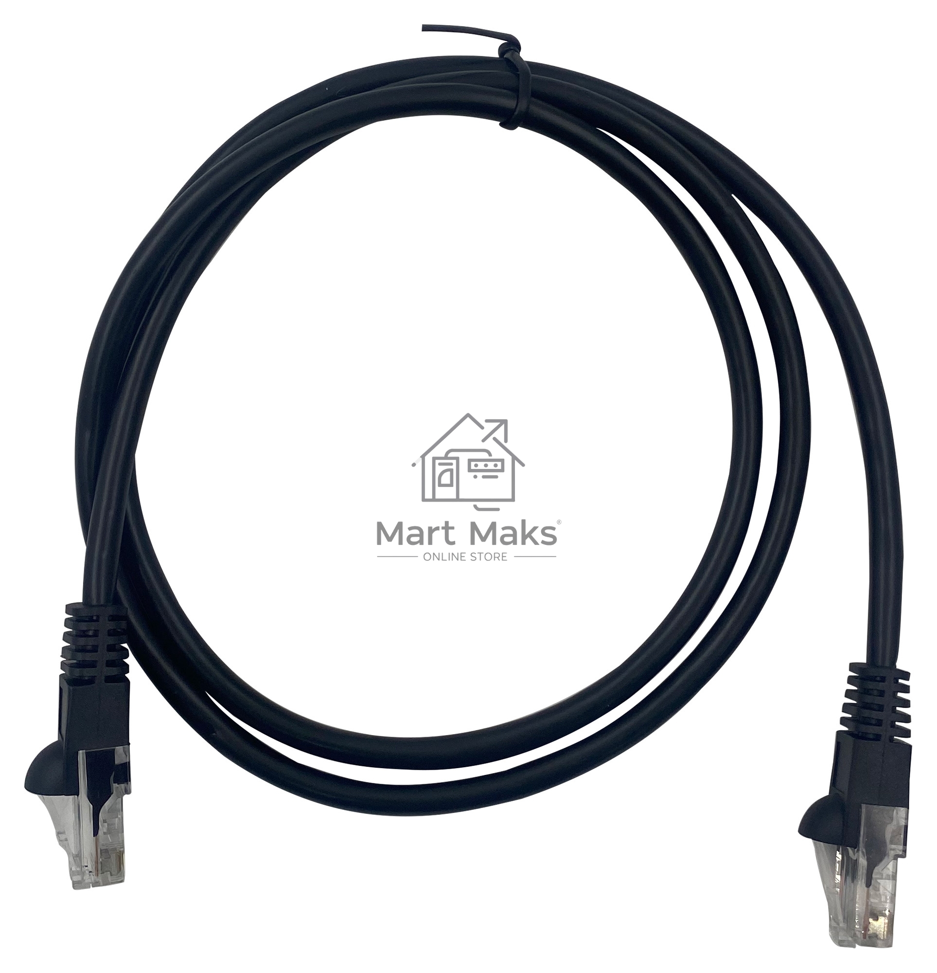 Патч-корд Buro UTP 4 пары cat5E CCA molded 1м черный RJ-45 (m)-RJ-45 (m)