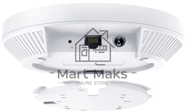 Потолочная точка доступа TP-Link EAP653 AX3000 Ceiling Mount Dual-Band Wi-Fi 6 Access Point, 1?1Gbps RJ45 Port, 574Mbps at2.4 GHz + 2402 Mbps at 5 GHz, 802.3at POE, 2?Internal Antennas