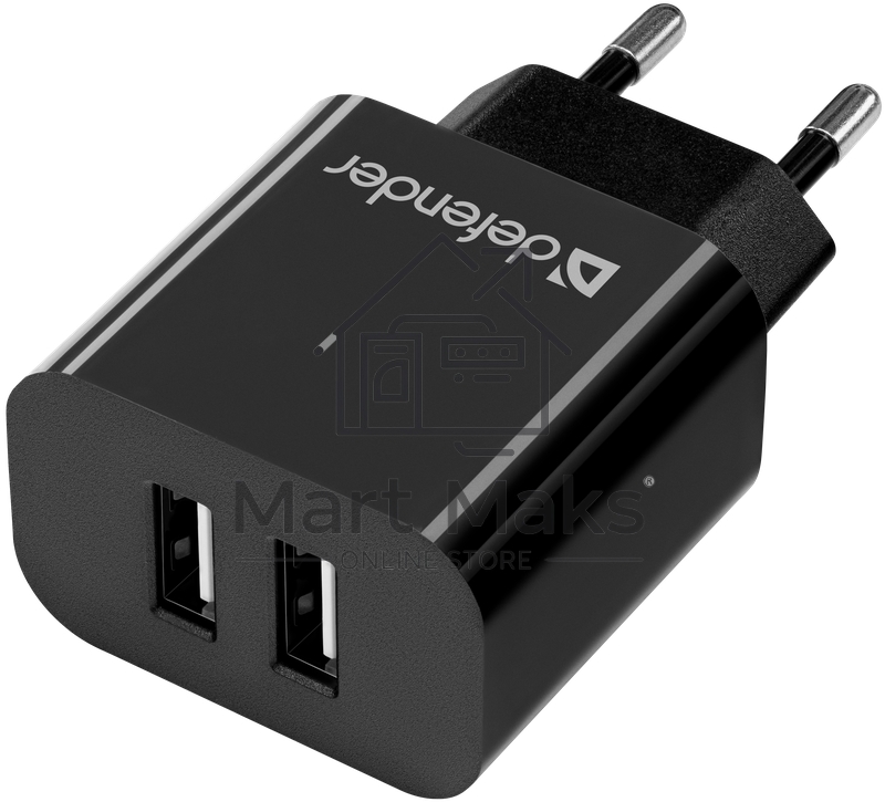 Сетевой адаптер Defender UPC-21 2xUSB,5V/2.1А кабель microUSB
