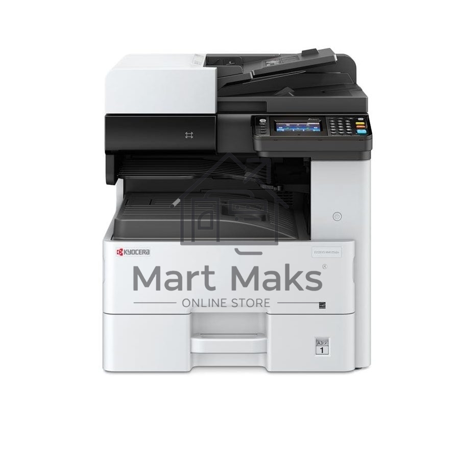 МФУ лазерный Kyocera Ecosys M4125idn (1102P23NL0), A3, ч/б, печ. до 25 стр/мин. (А4) до 12 стр/мин. (А3), скан. до 50 стр/мин., 1200 x 1200 dpi (печать) 600x600dpi (скан.), USB, RJ-45, NFC, Air Print, Mopria