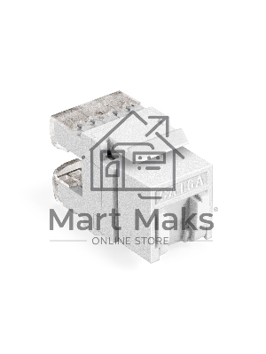 Модуль-вставка Keystone Jack RJ-45 ExeGate KJ-8P8C-U-C6A-180SH-Dual (Кат.6A, неэкранированная, 180 градусов, со шторками, IDC Krone/110)