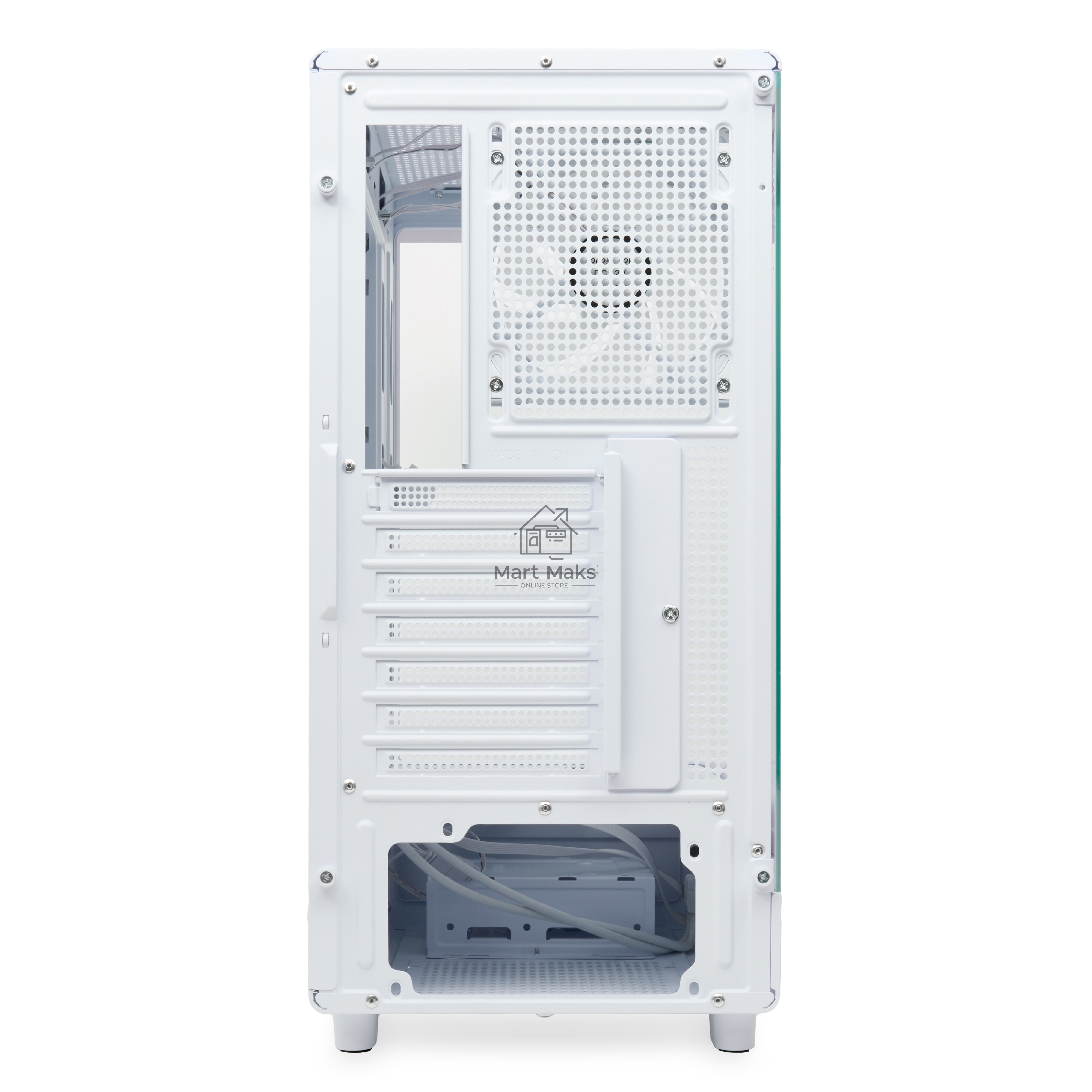 Компьютерный корпус  HSPD F510, Panoramic Mid Tower, белый, TG, 0.5 SPCC, 3x120mm ARGB ATX, mATX, mITX 180/280/160mm 1x2.5