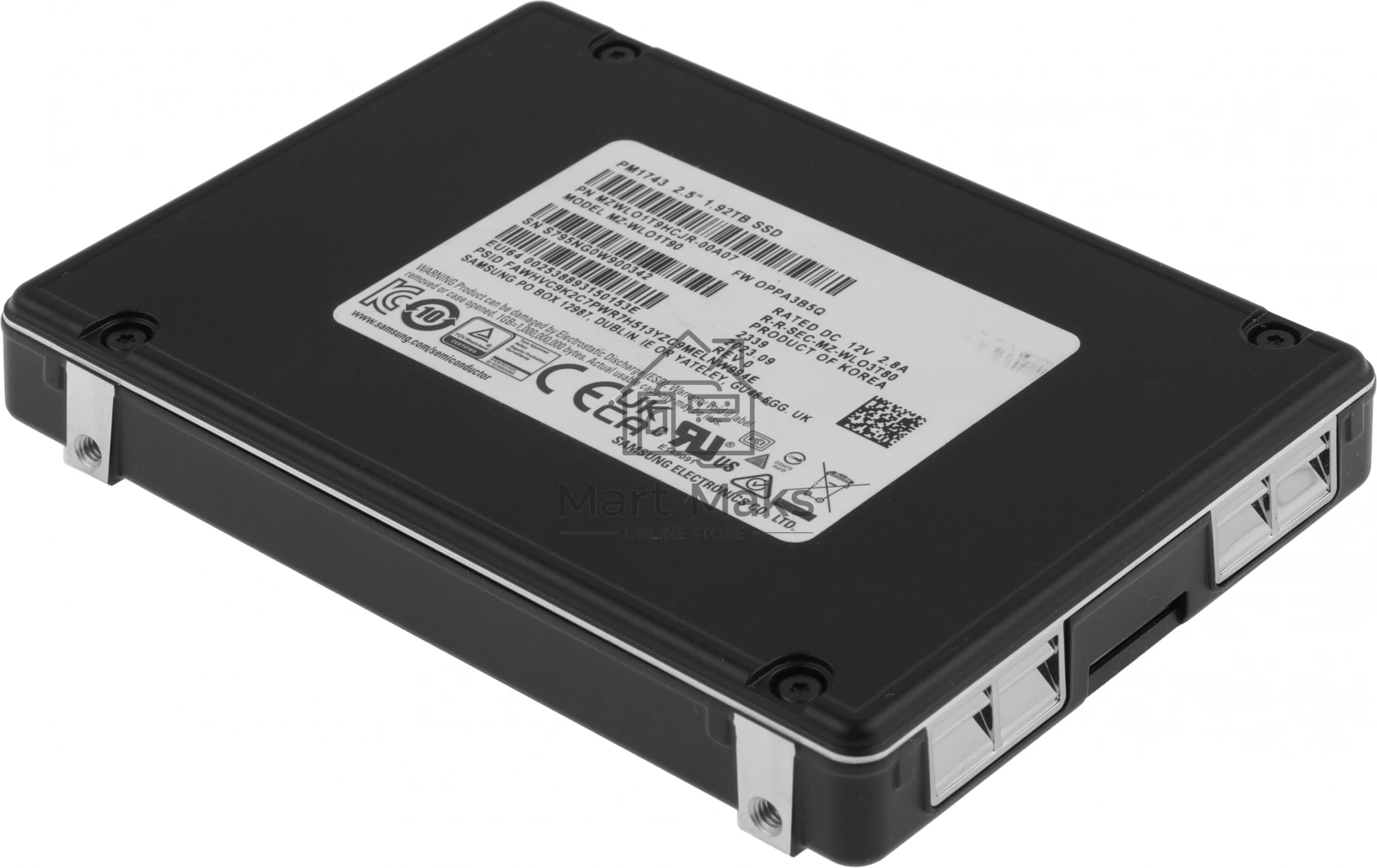 Накопитель SSD Samsung PM1743, 1.92Tb, U.3, PCIe 5.0 x4, NVMe, R/W 14000/3000