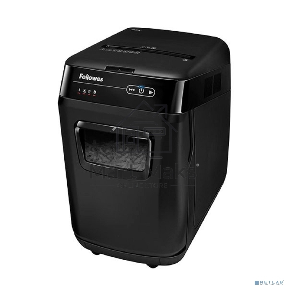 Шредер Fellowes AutoMax 200M микрорезка, автоподача, DIN P-5, 2х14 мм, 200 лст. 32 лтр.