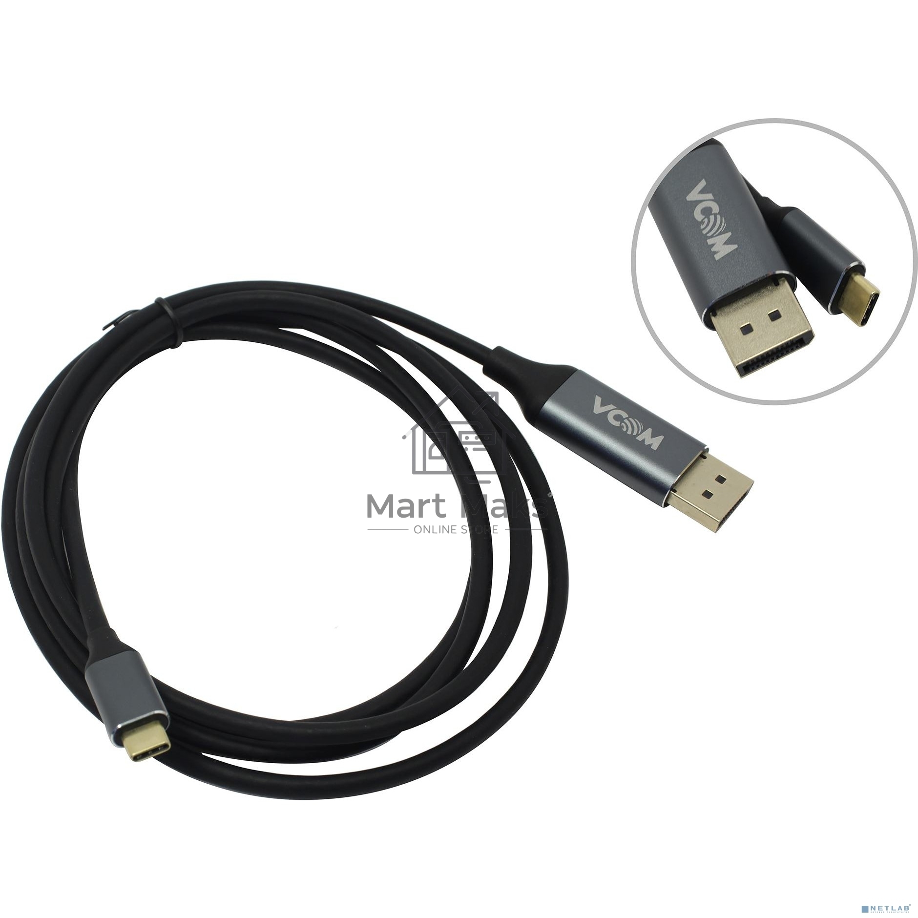 Кабель USB3.1 CM-DP 1.8M CU422MC-1.8M VCOM