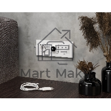 Комплект механизма электрической розетки 2USB С+C 20W с/з на винтовых зажимах 16A-250V ALFA Белый глянец QUANT (AP1105, VM165) MA110510