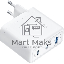 Сетевое зарядное устройство Digma Pro DPW10C 100W 5A (PD+QC) 2хUSB-C/USB-A универсальное белый (DPW1С0G012WH)