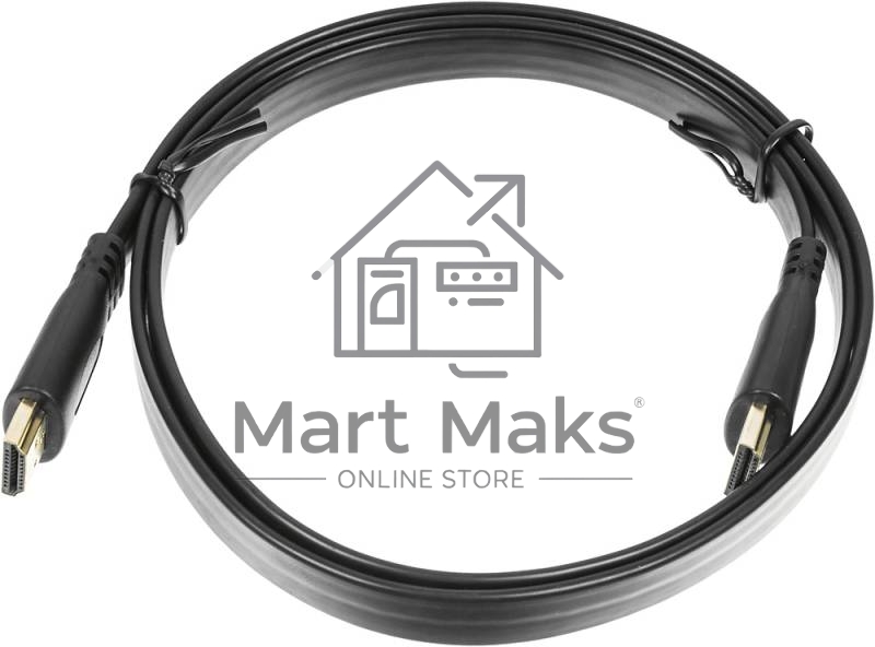 Кабель аудио-видео Buro Flat HDMI (m)/HDMI (m) 1м. черный